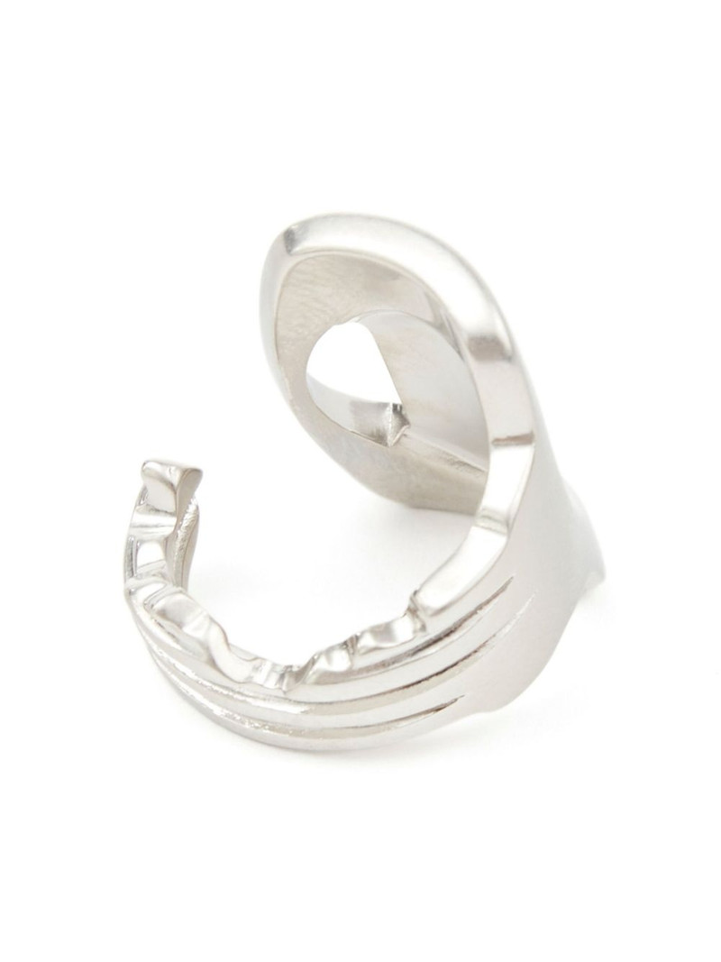 MM6 Maison Margiela numbers-engraved cut-out ring outlook