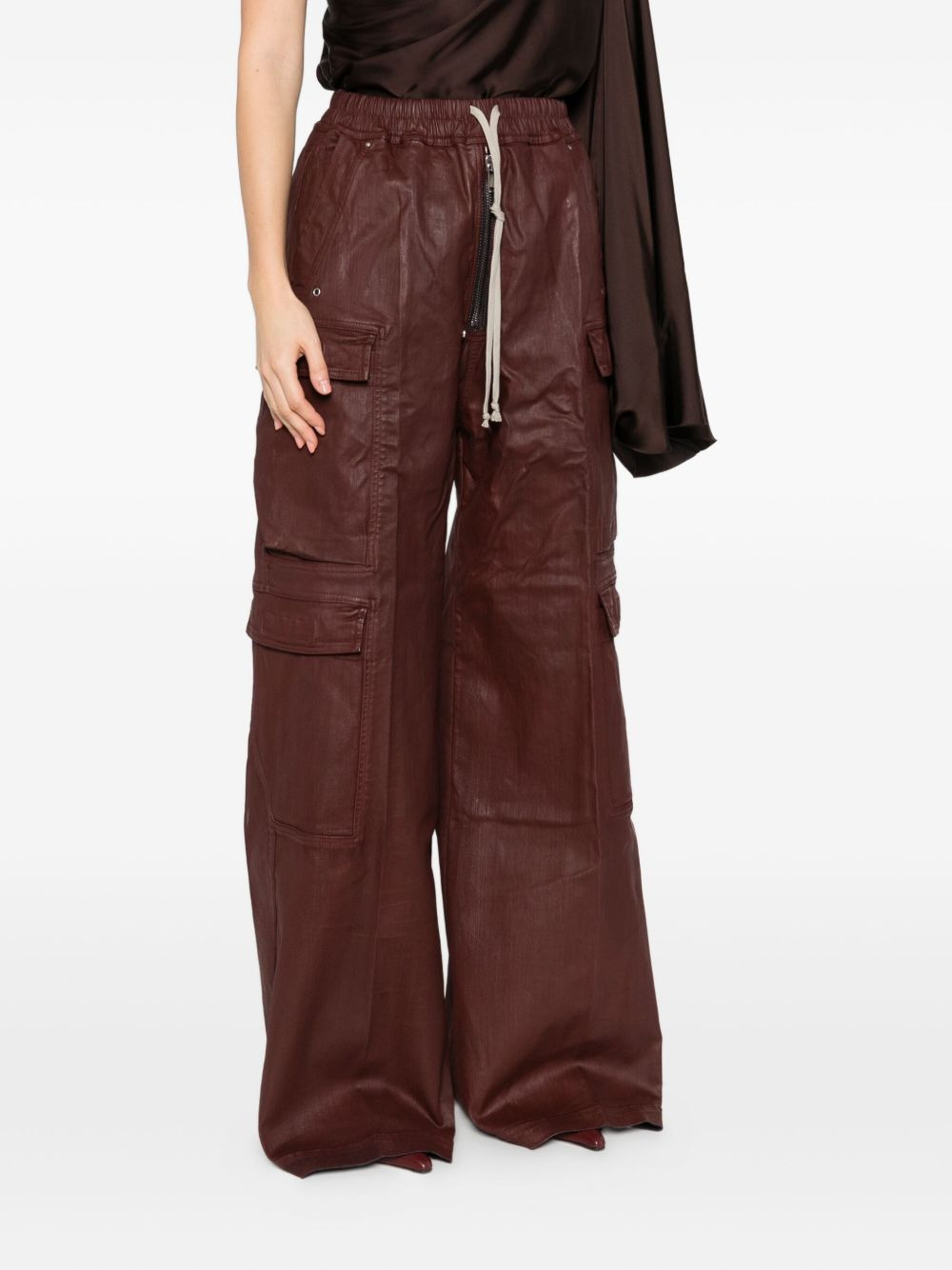 cargo-pocket drawstring trousers - 3