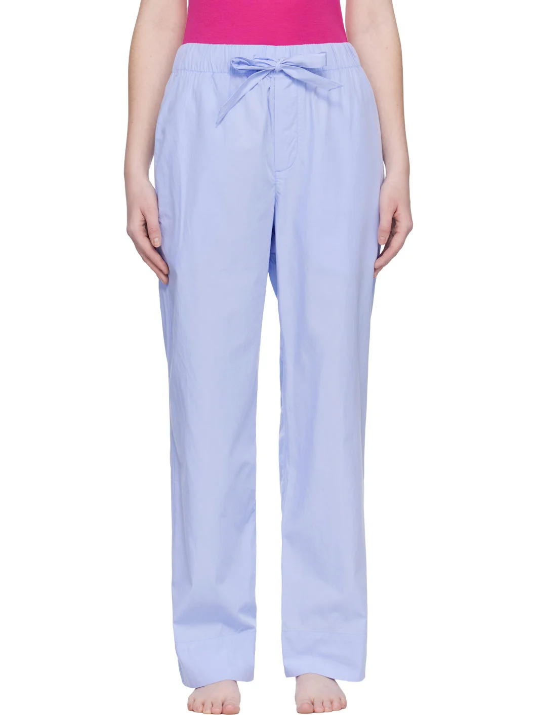 Blue Poplin Pyjama Pants - 1