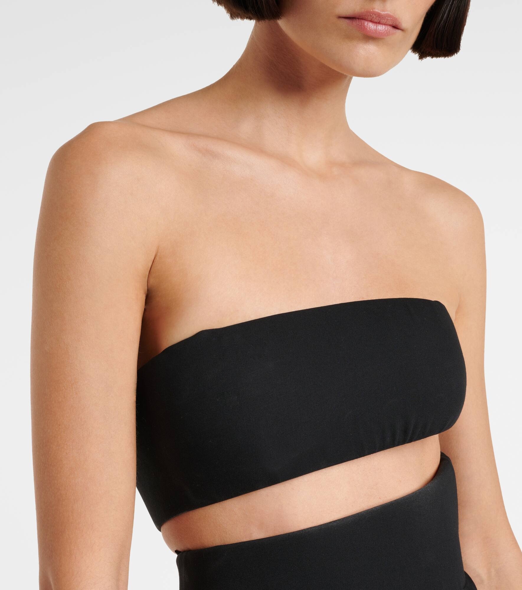 Spiral silk and wool midi dress - 4