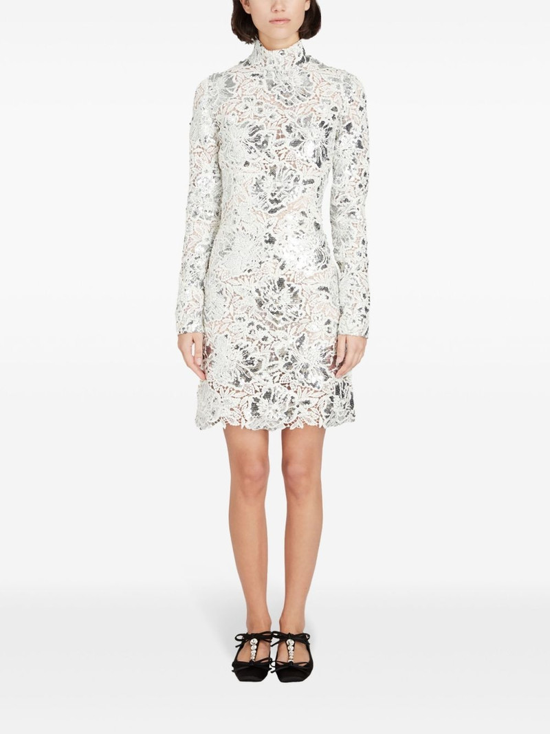 GIAMBATTISTA VALLI sequin macaramé mini dress outlook