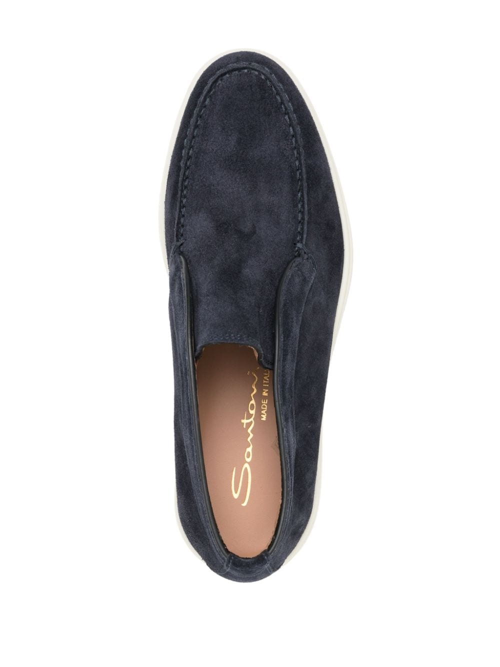 suede flat loafers - 4