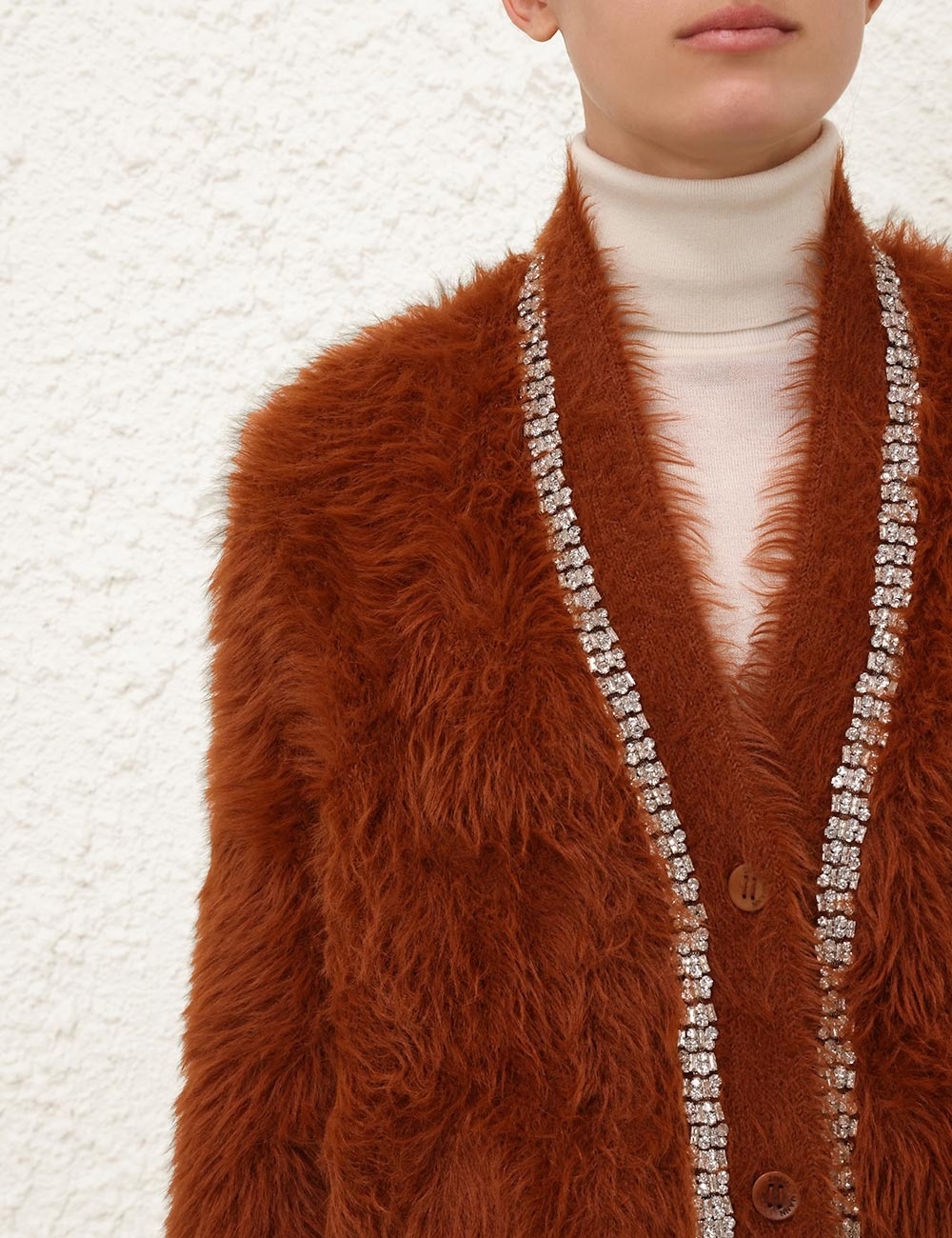 ILLUSTRATION FLUFFY CARDIGAN - 5