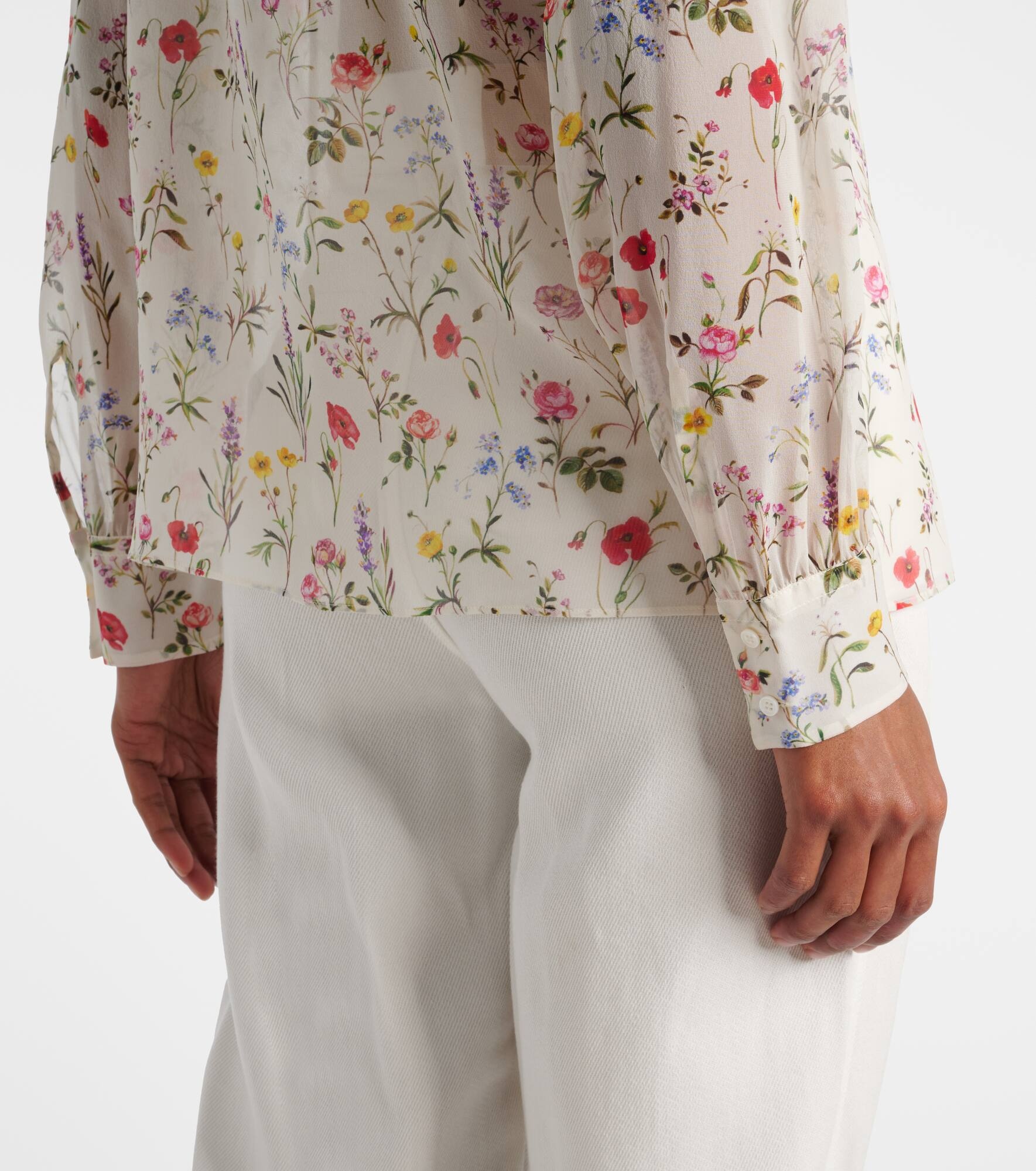 Floral silk blouse - 6