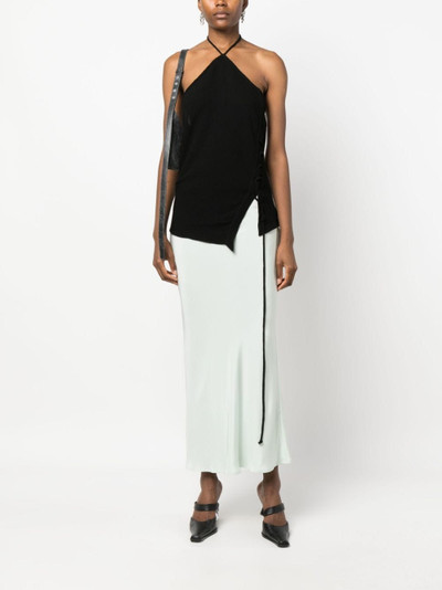 Acne Studios asymmetric lace-up halterneck top outlook