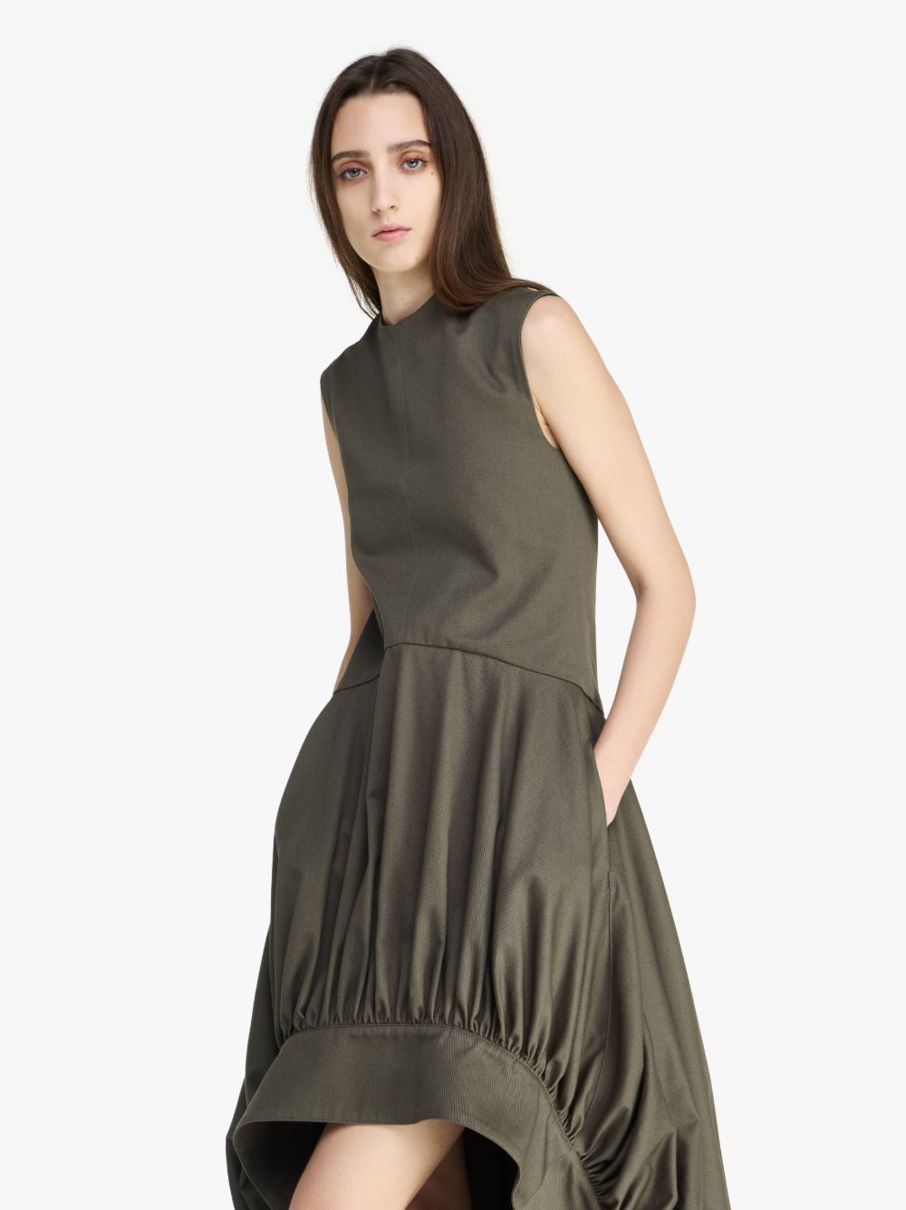 BALLOON HEMLINE DRESS - 5