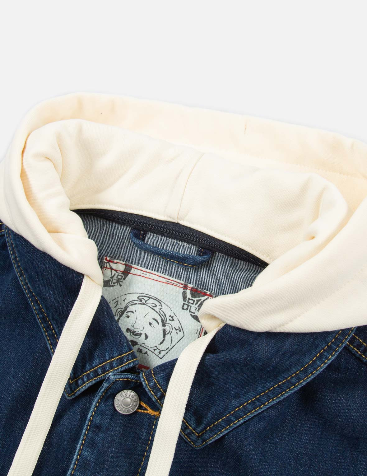 DARUMA LEATHER PATCH DENIM JACKET - 9