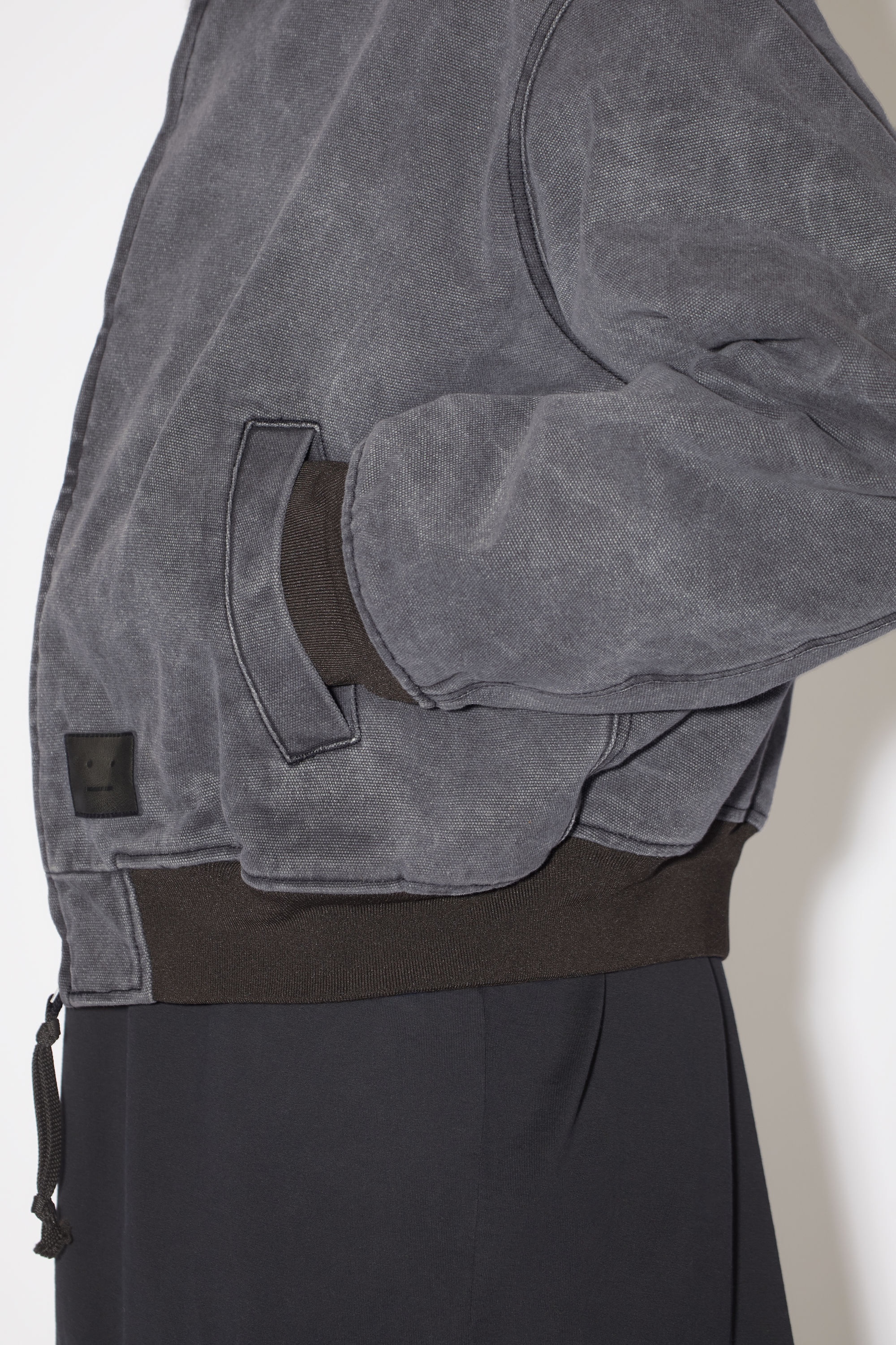 Cotton canvas bomber jacket - Carbon grey - 6