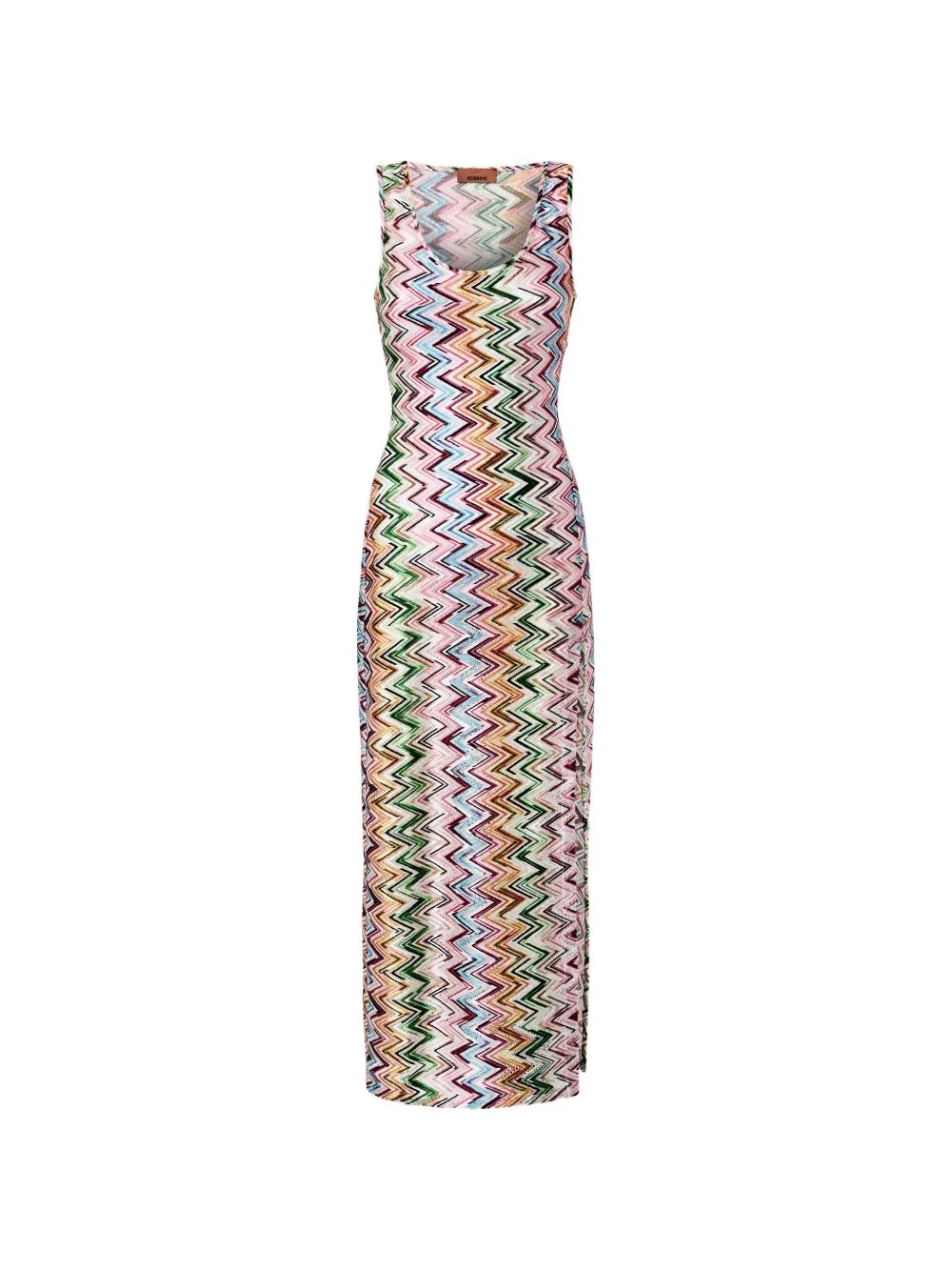zigzag-patterned maxi dress - 1