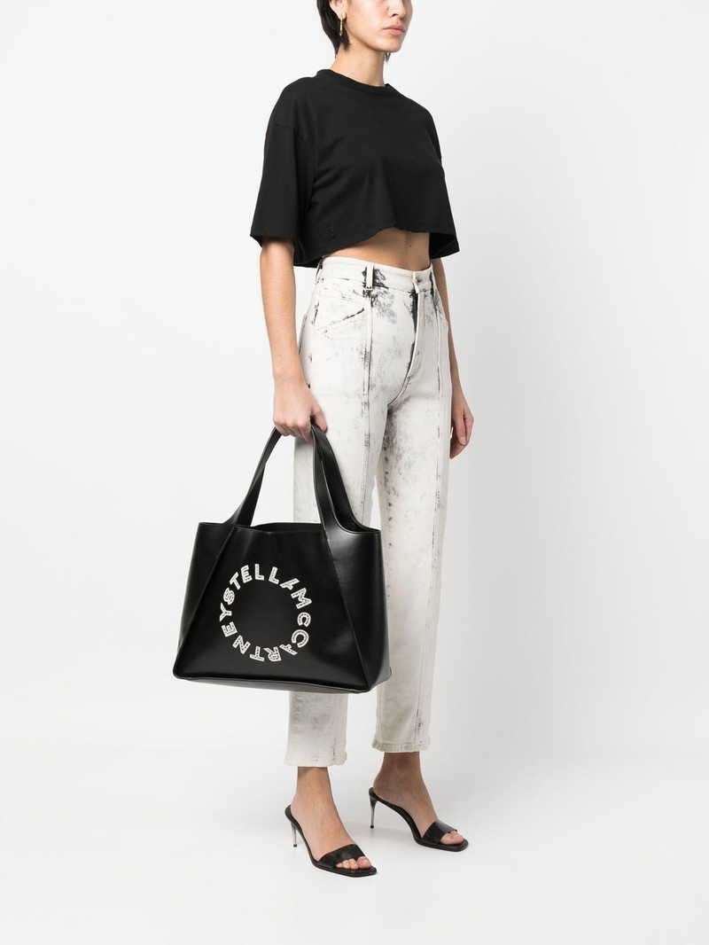 Stella McCartney broderie anglaise-logo tote bag outlook
