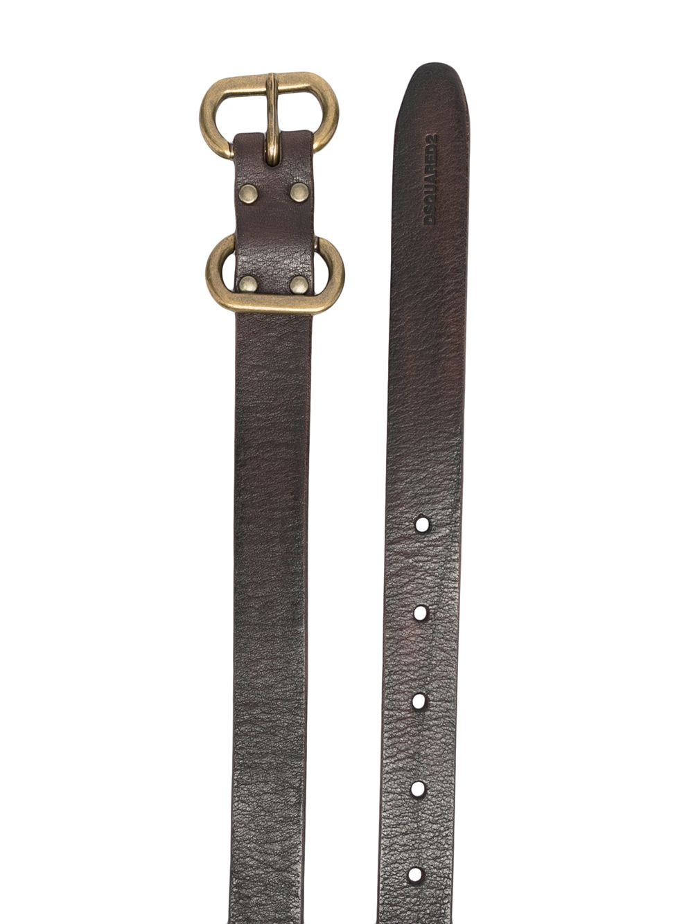 leather buckle belt - 2