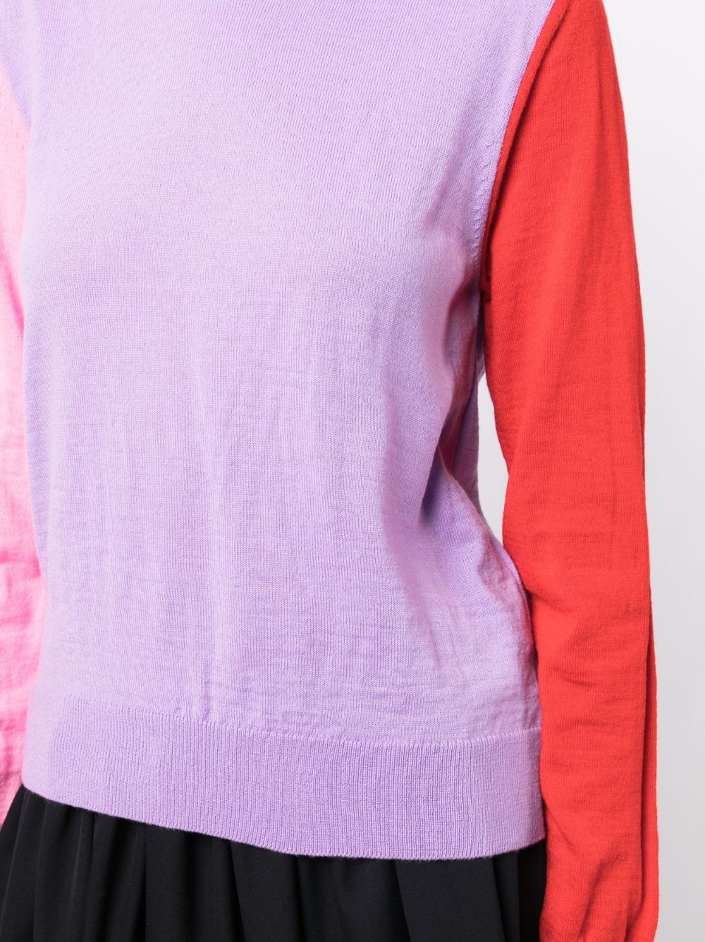 colour-block crew neck jumper - 5