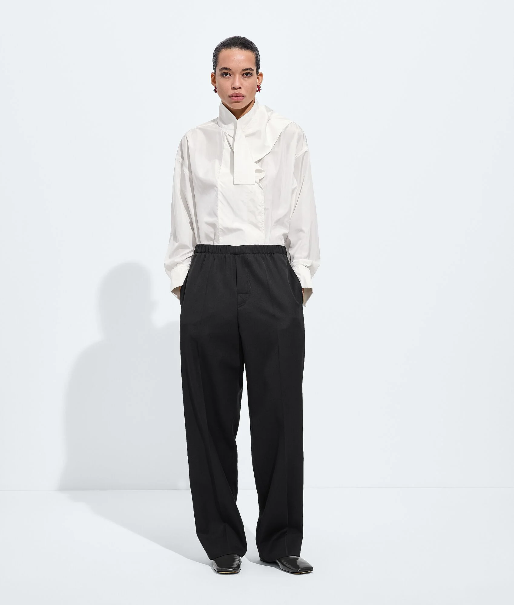 Wool Grain De Poudre Pants - 1