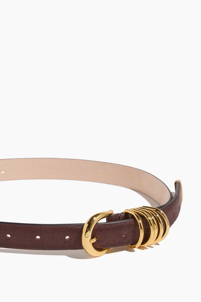 DÉHANCHE Hollyhock Belt in Chocolate Cavallino/Gold outlook