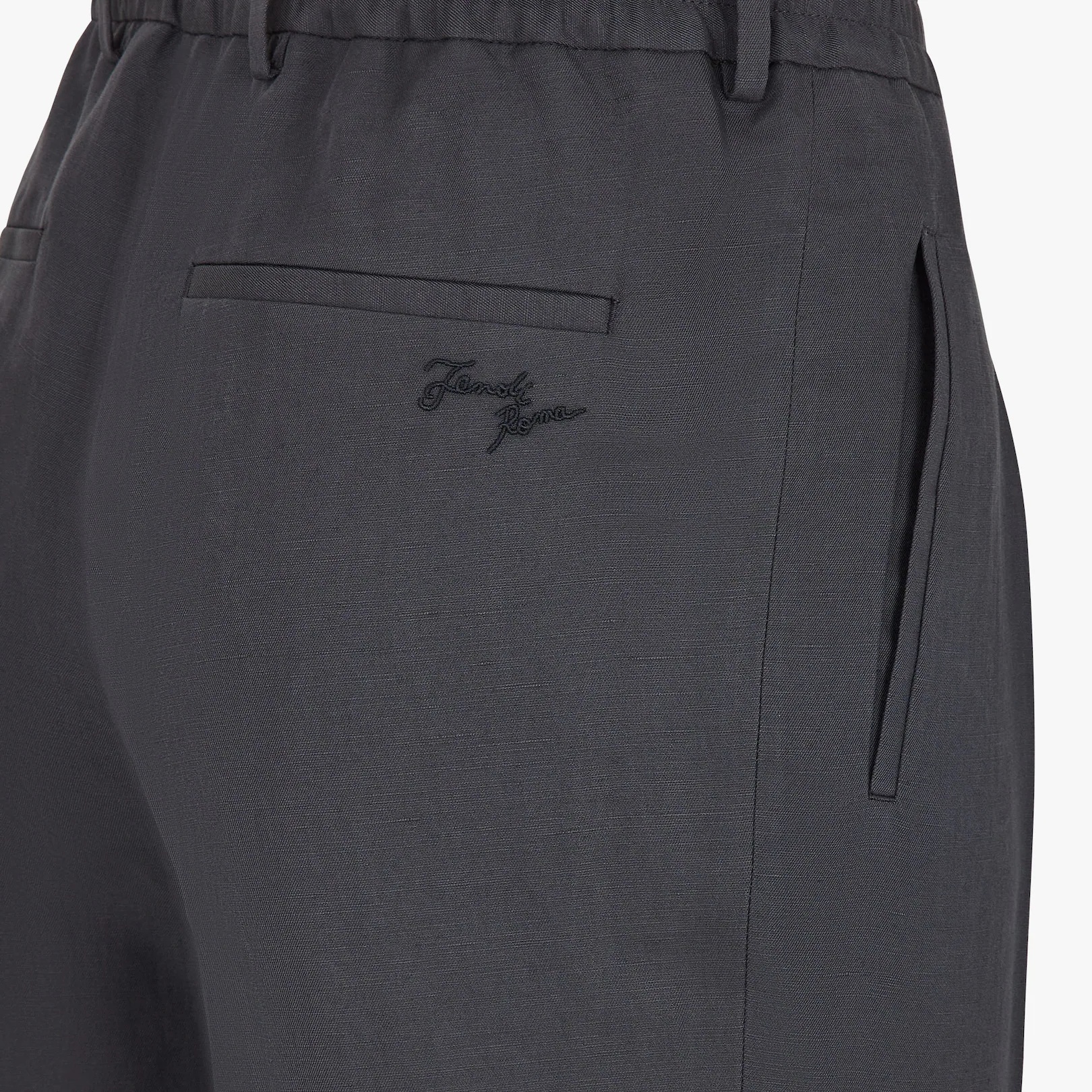 Blue linen trousers - 3