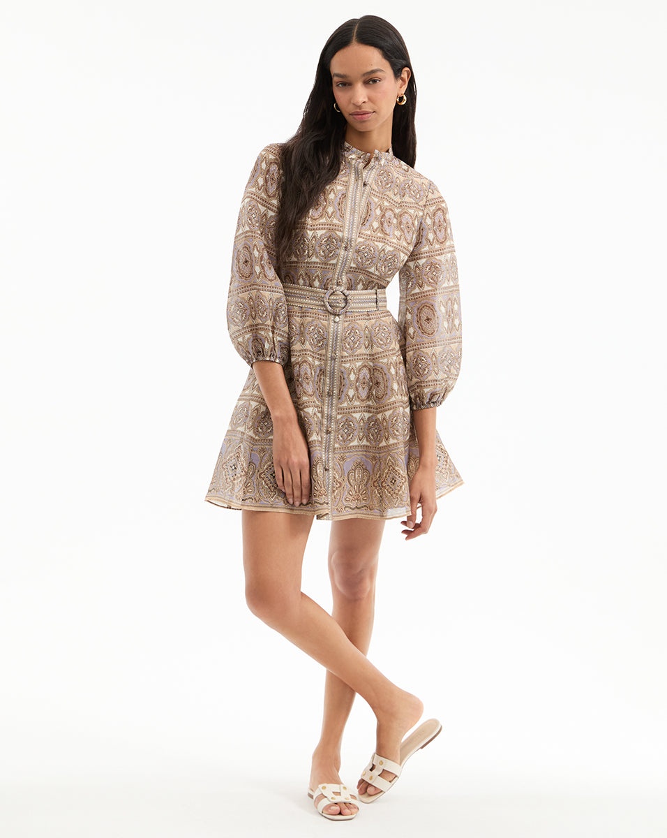 KUMAR SILK-LINEN MINIDRESS - 3