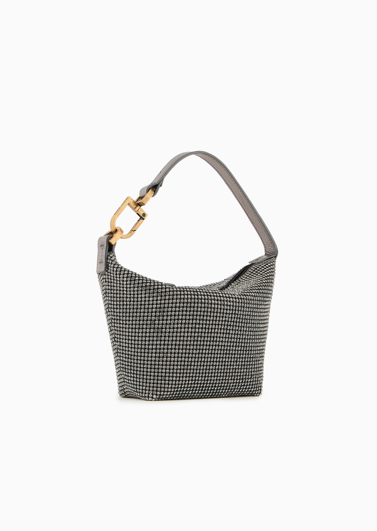 La Prima Soft mini handbag in metallic knit with rhinestones - 2
