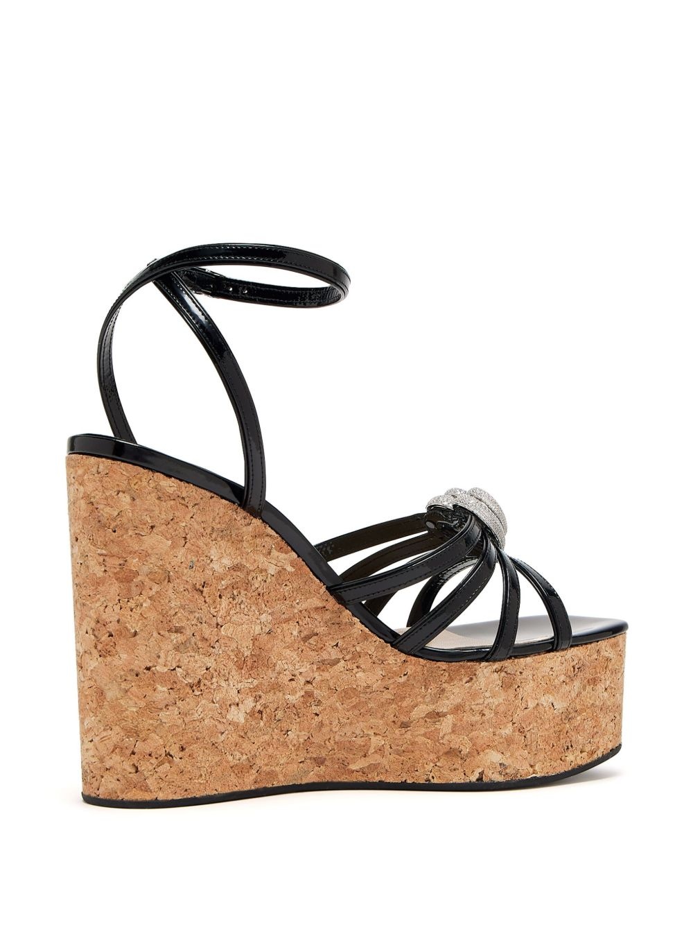 120mm double-embellished heart sandals - 3