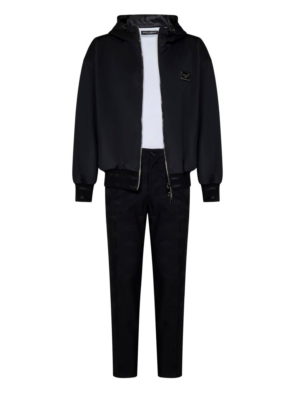 monogram-pattern tailored trousers - 4