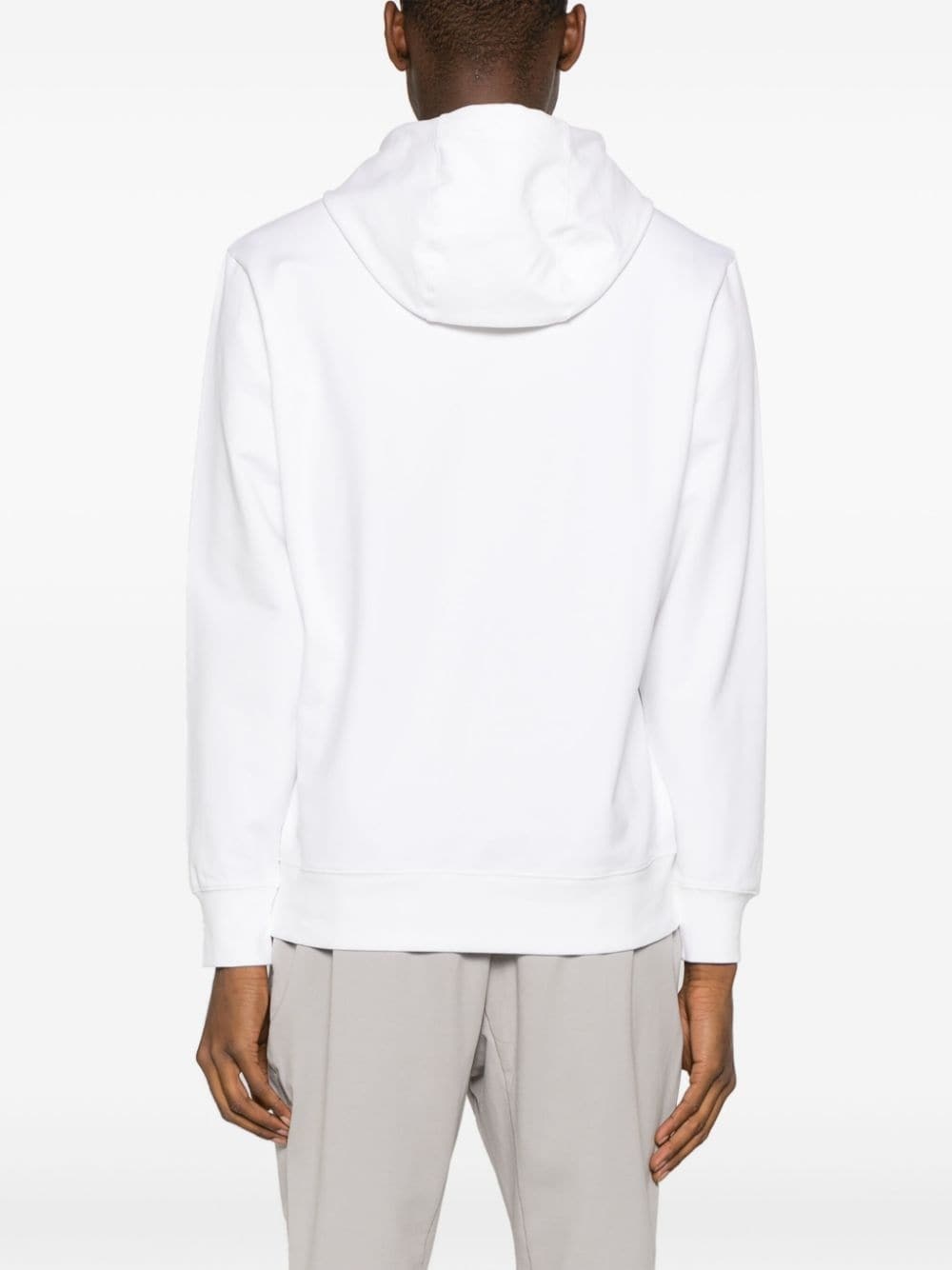 logo-print stretch-cotton hoodie - 4