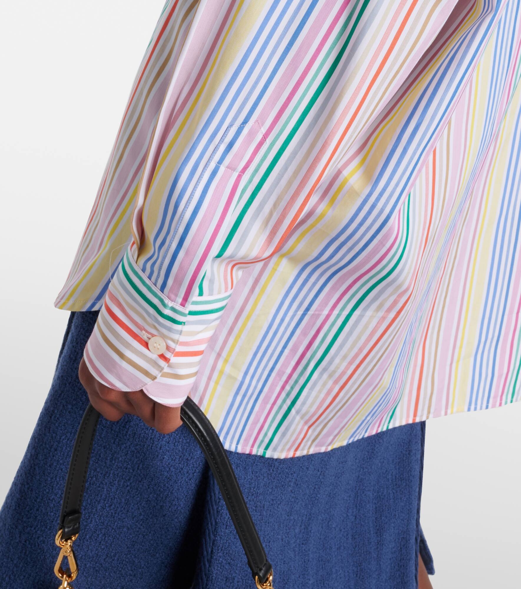 Oversized striped cotton shirt - 5