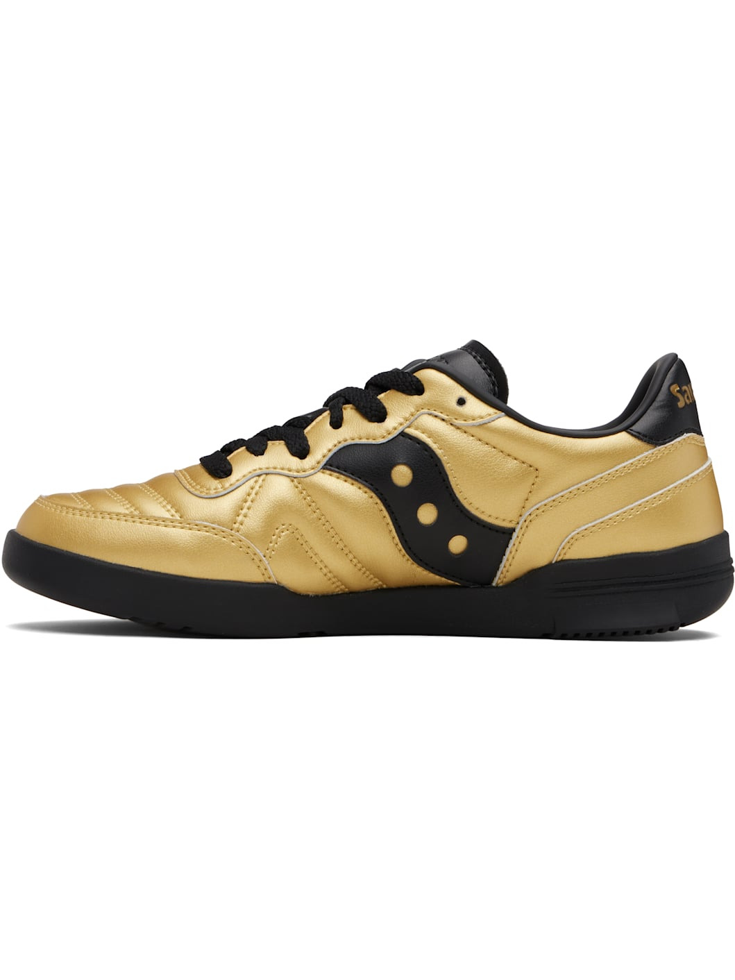Gold & Black 586i Leather Sneakers - 3