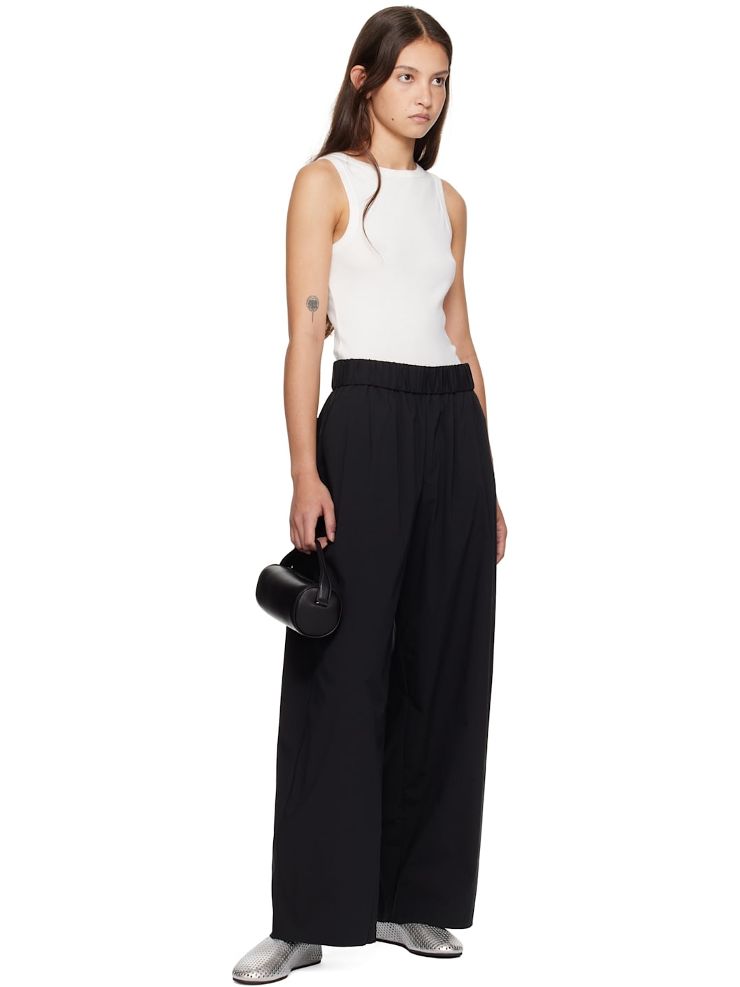 White Organic Cotton Bateau Tank Top - 4