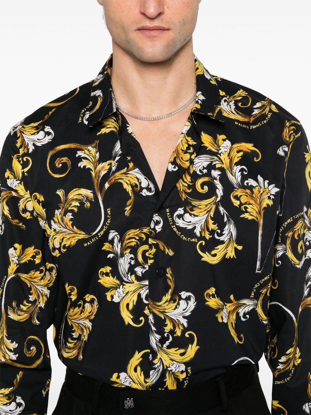 Barocco-print shirt - 5