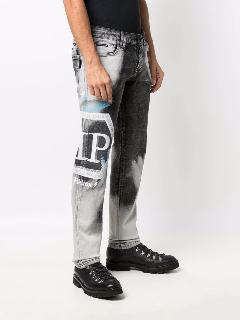 bleached straight-leg trousers 3