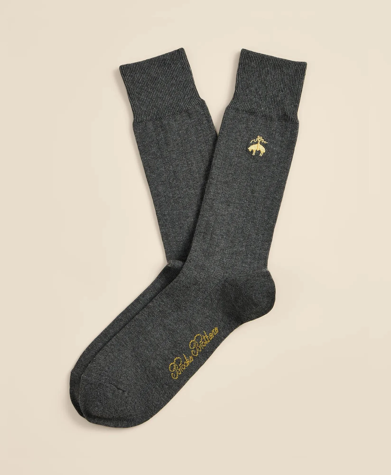Cotton-Blend Golden Fleece® Ribbed Socks - 1