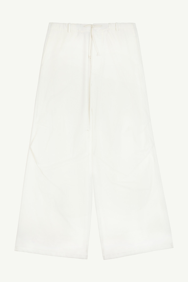 Wide-Leg Twill Trousers 1