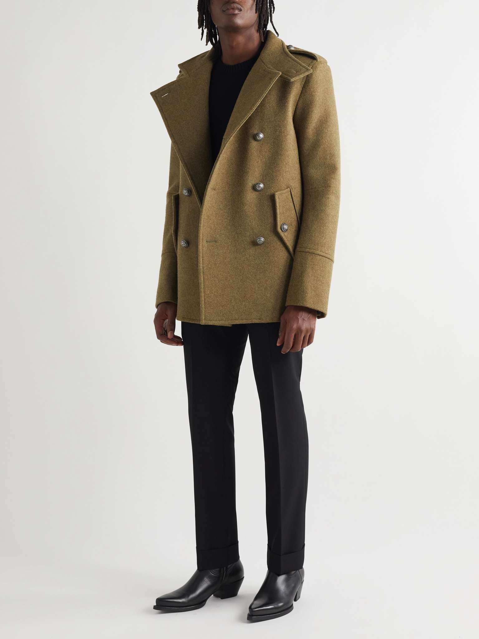 Merino Wool Peacoat - 2