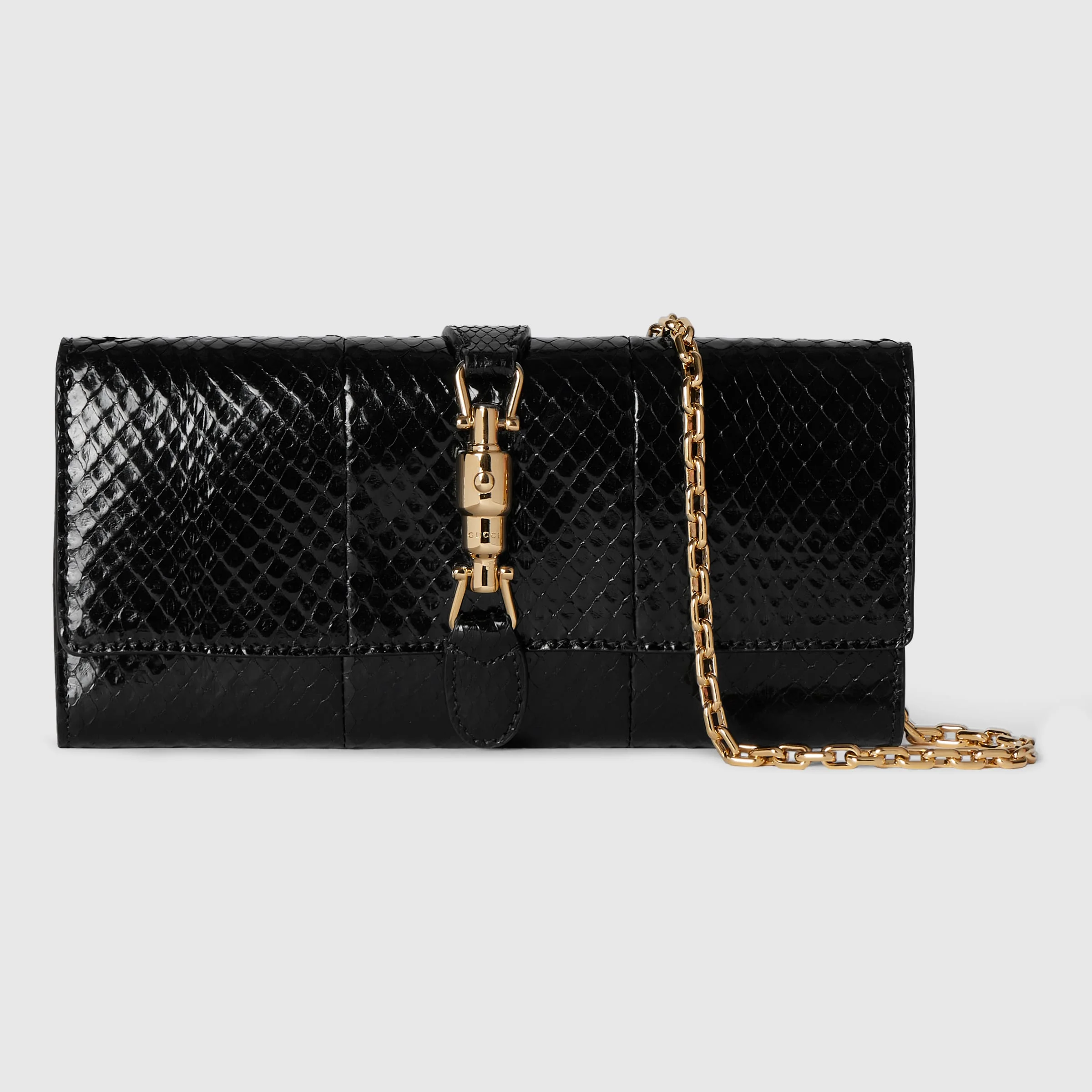 Gucci Jackie anaconda wallet on chain - 1