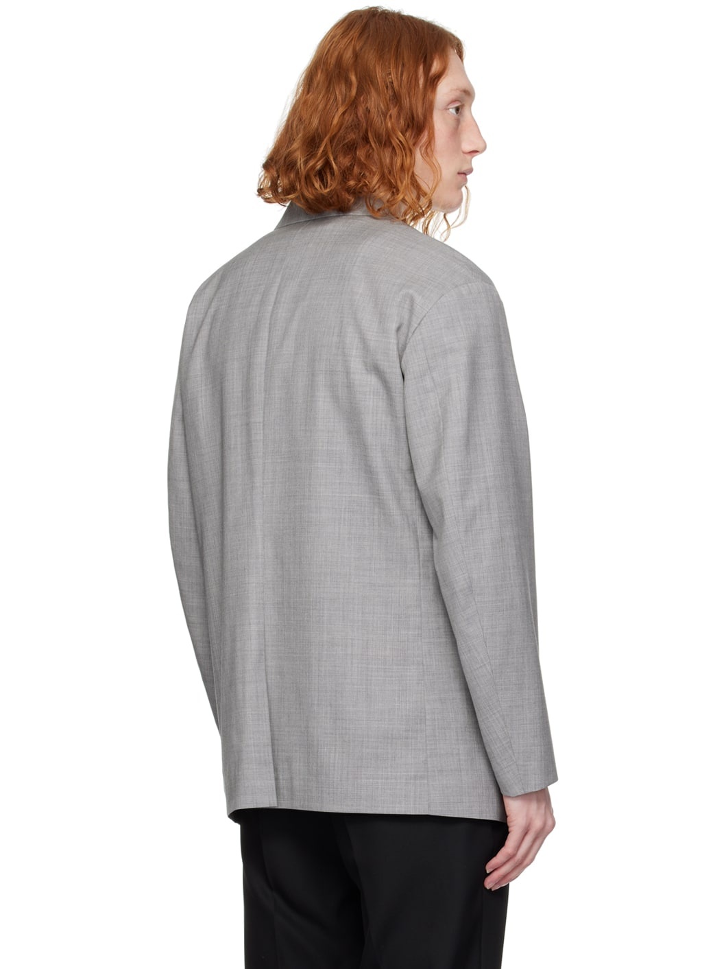 Gray Tailored Blazer - 3