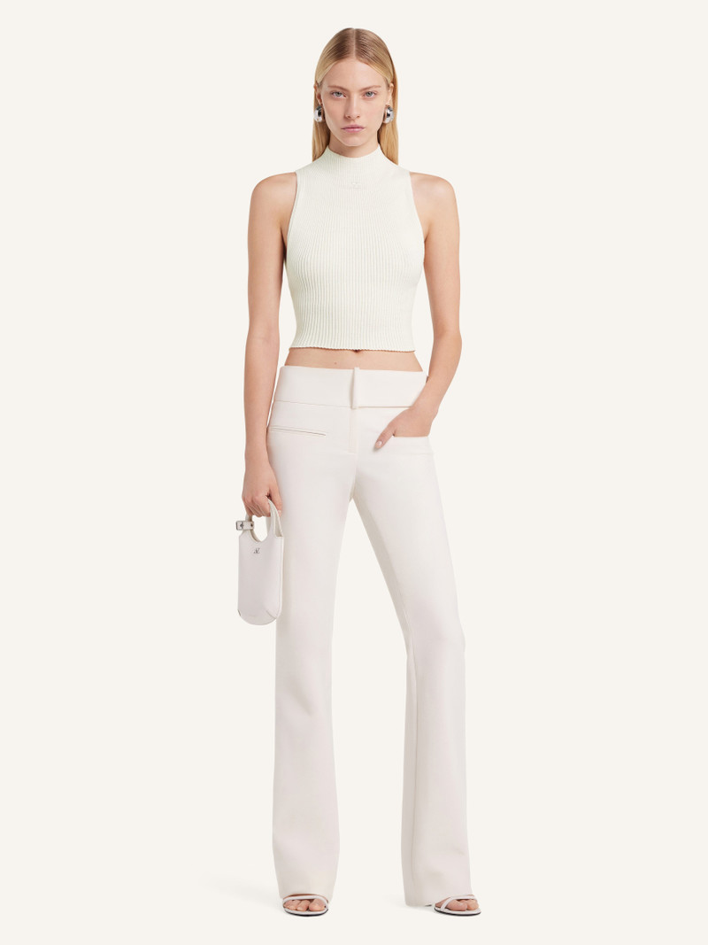 courrèges MOCKNECK LIGHT RIB CROPPED TOP outlook