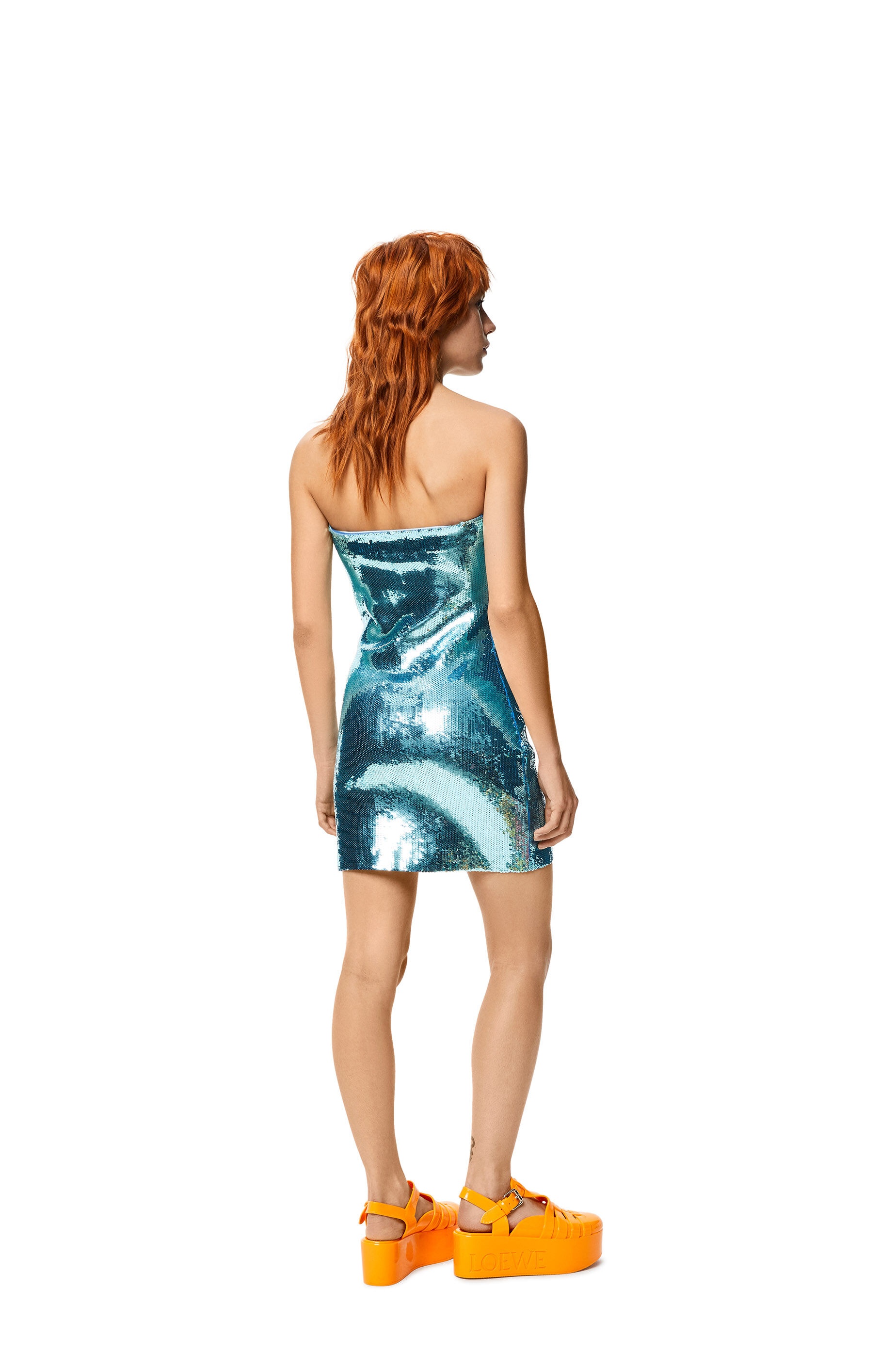 Sequin bustier mini dress in viscose - 3