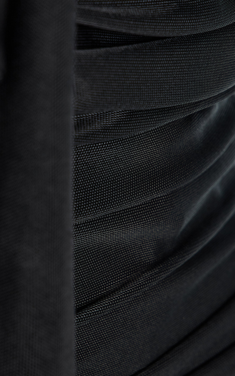 Embellished Long Draped Bustier Dress black 5