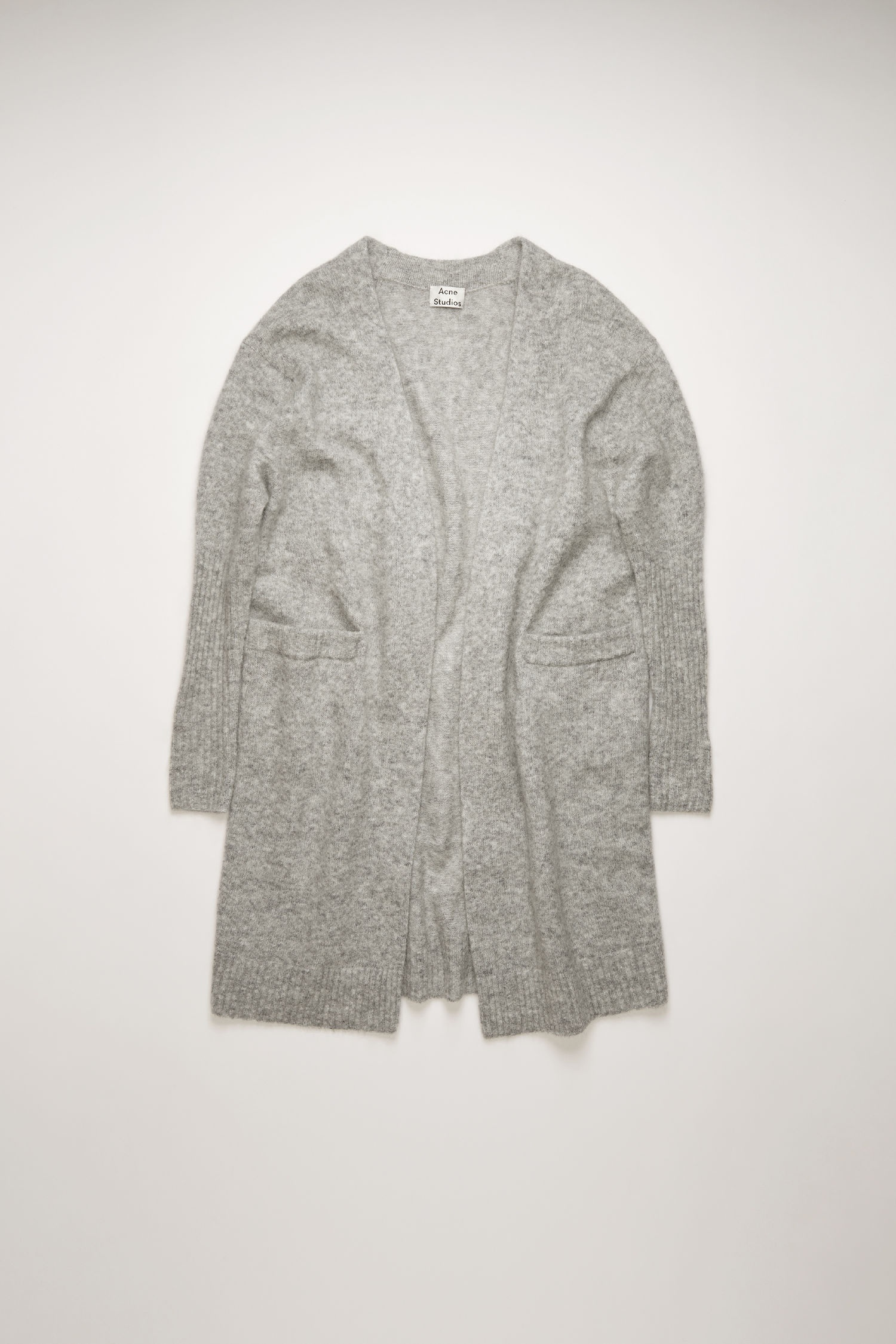 Mohair-blend cardigan  cold grey melange - 1