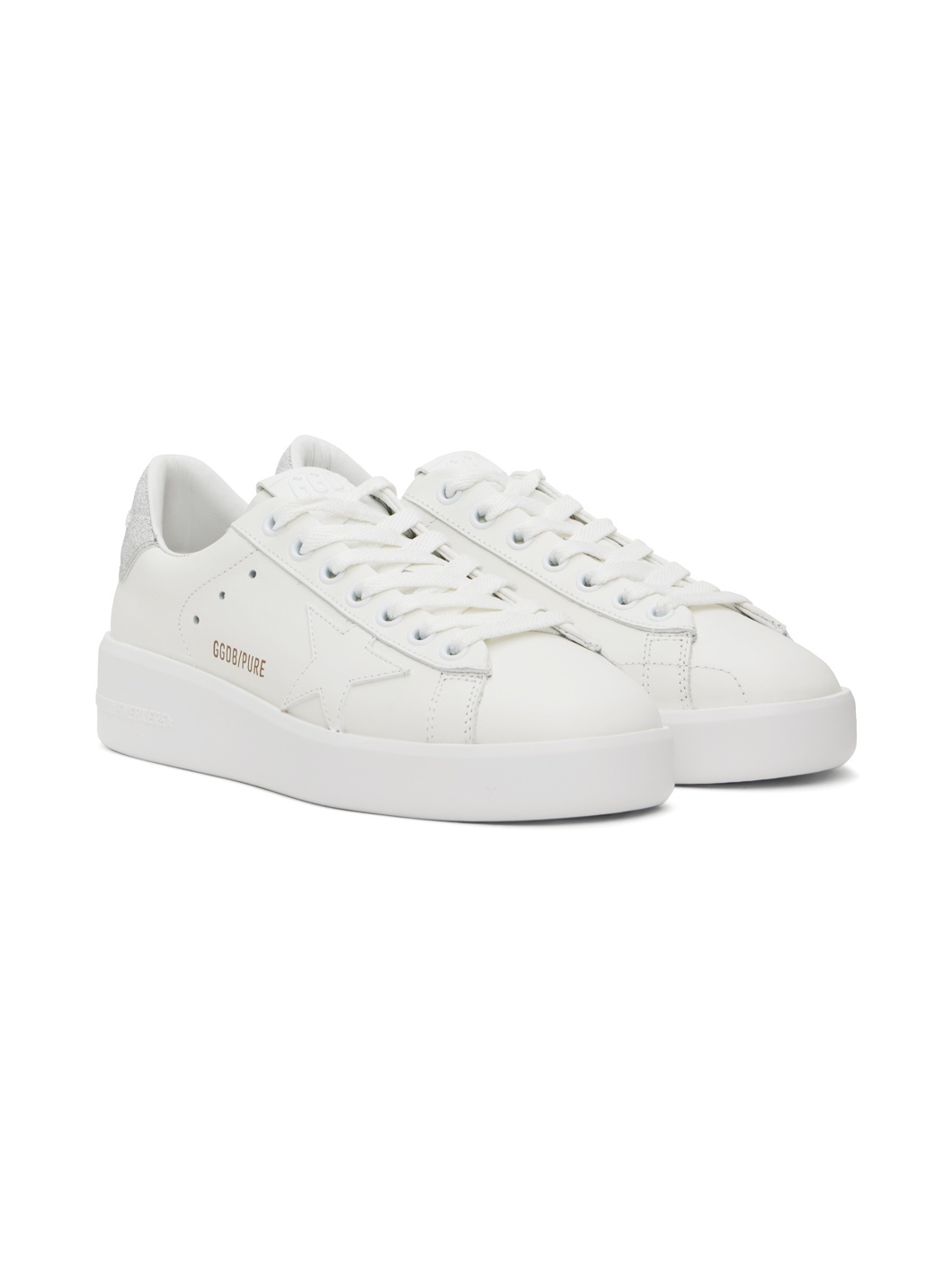 White & Silver Purestar Sneakers - 4