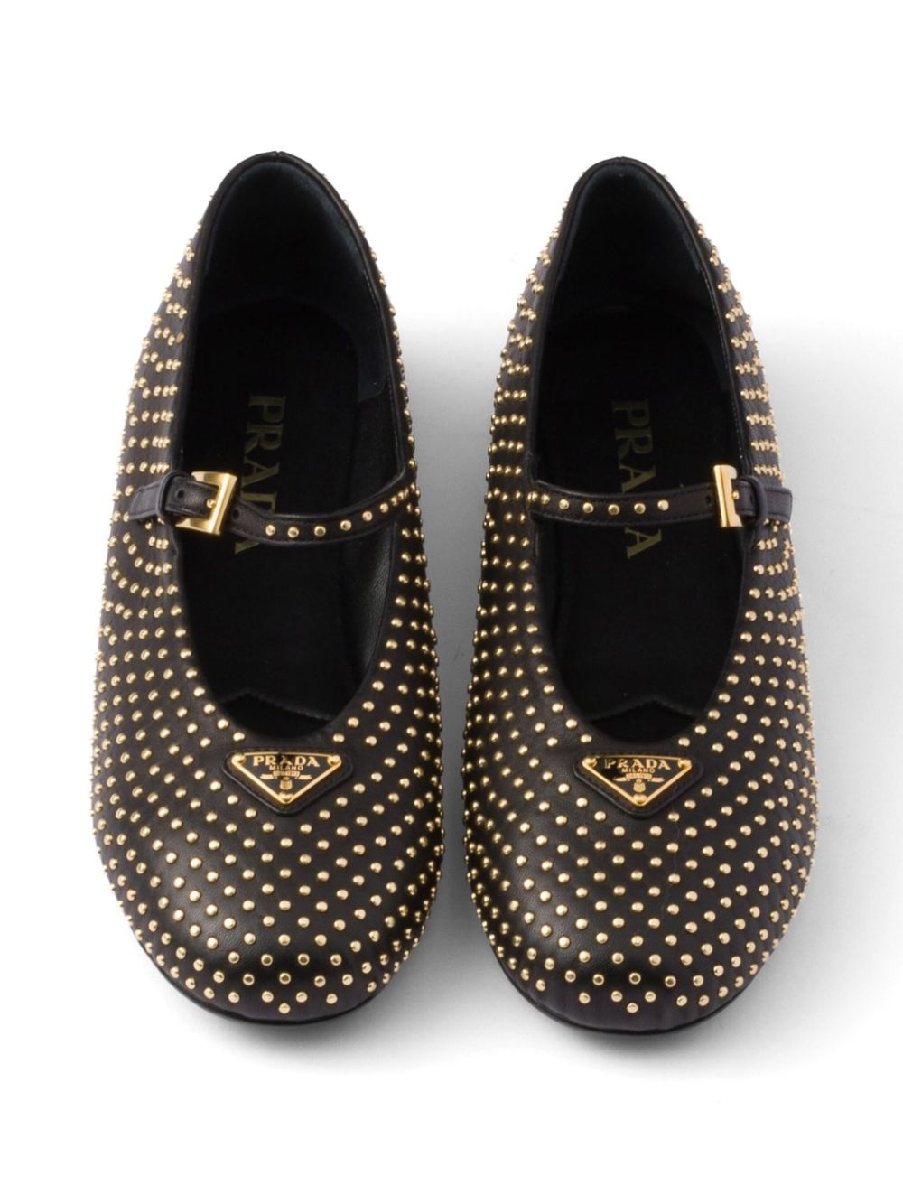 stud-embellished ballerina shoes - 4