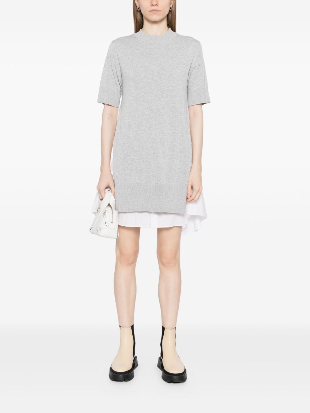 poplin-patch dress - 2