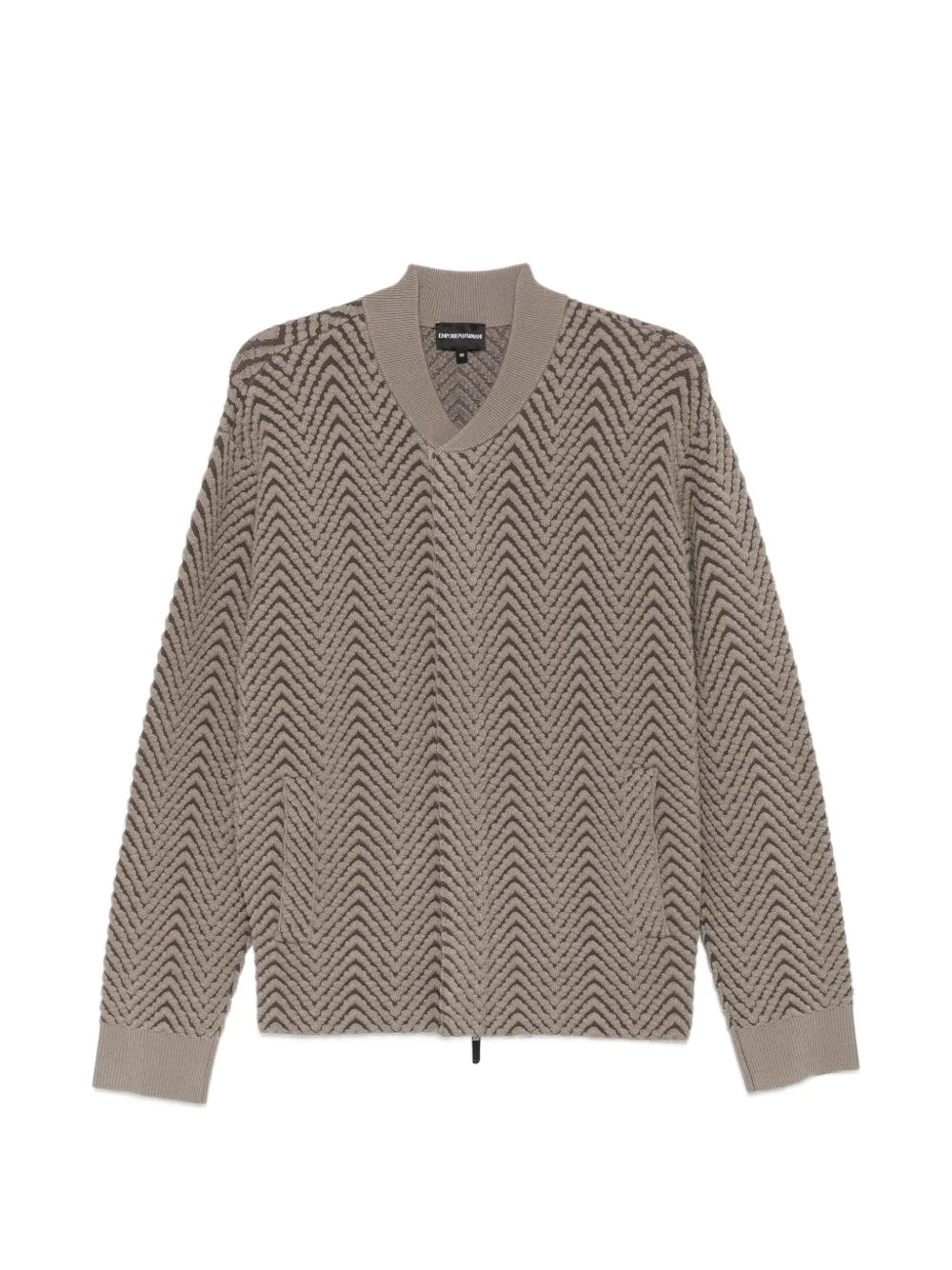 chevron-knit lightweight jacket - 1