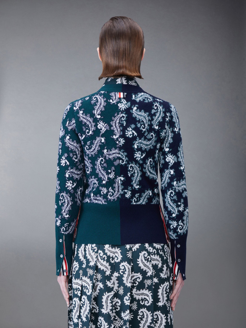 Paisley Merino V-neck Cardigan 2