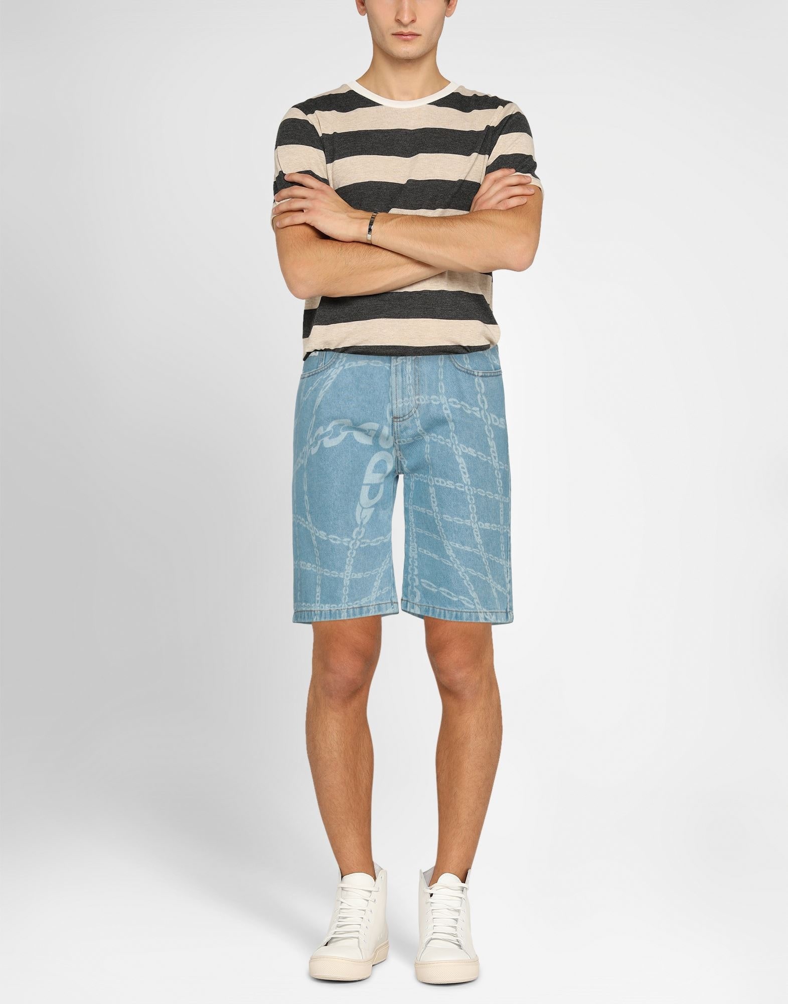 Blue Men's Denim Shorts - 2