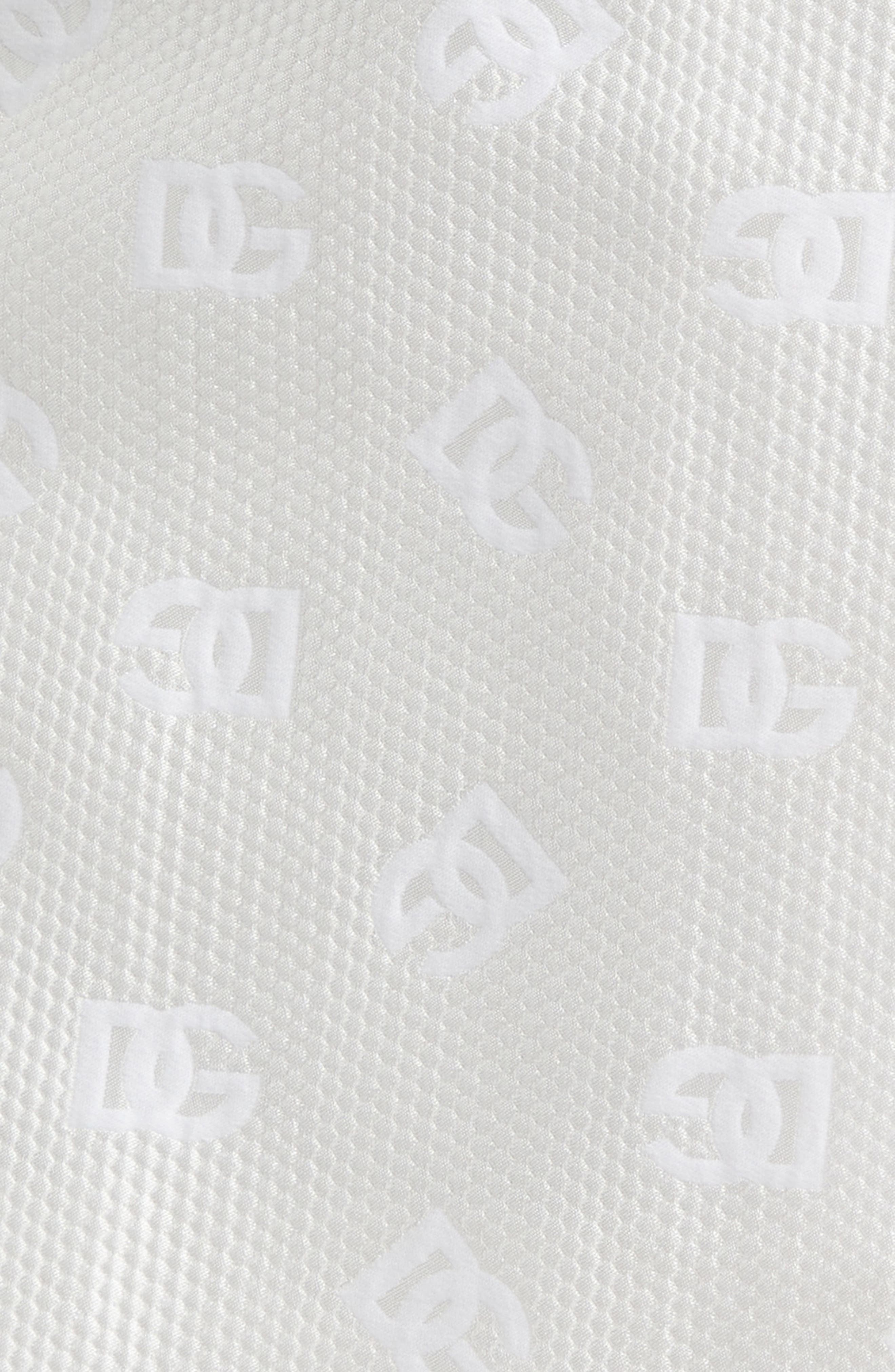 Dolce&Gabbana Monogram Jacquard A-Line Miniskirt in White at Nordstrom - 7