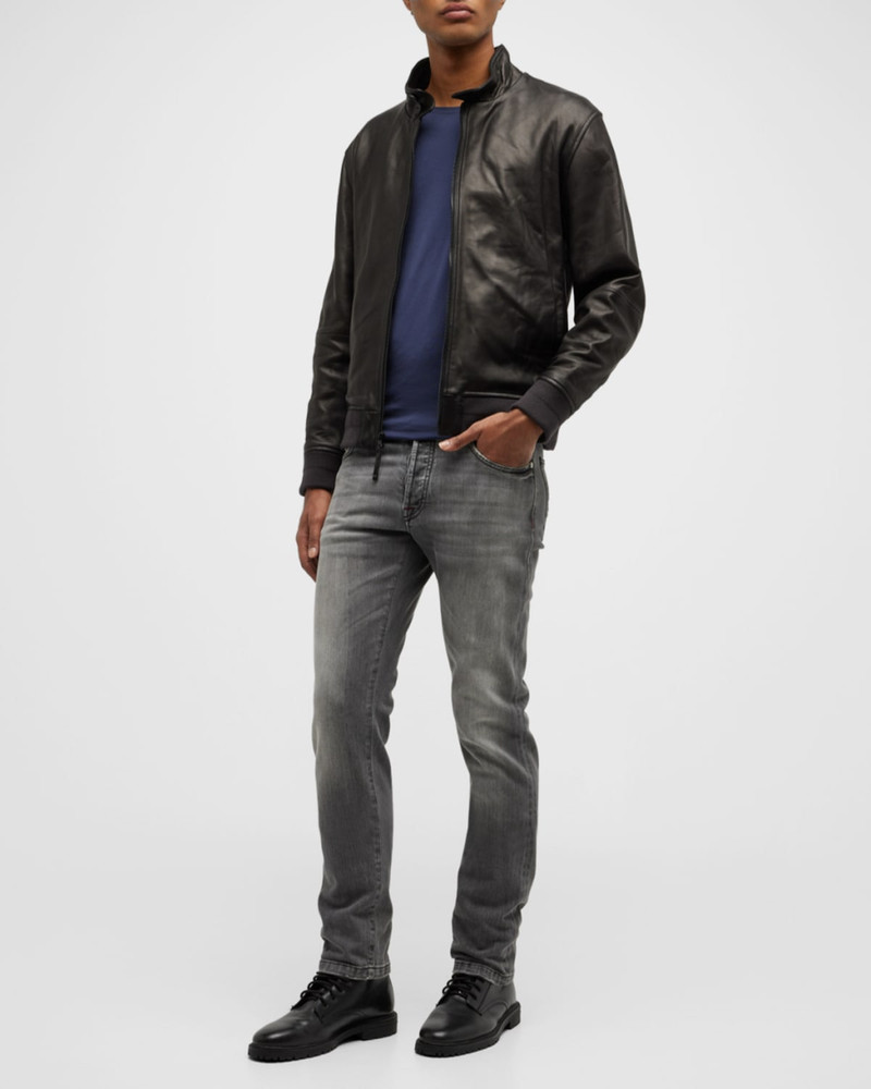 Vince Men & apos;s Harrington Leather Bomber Jacket outlook