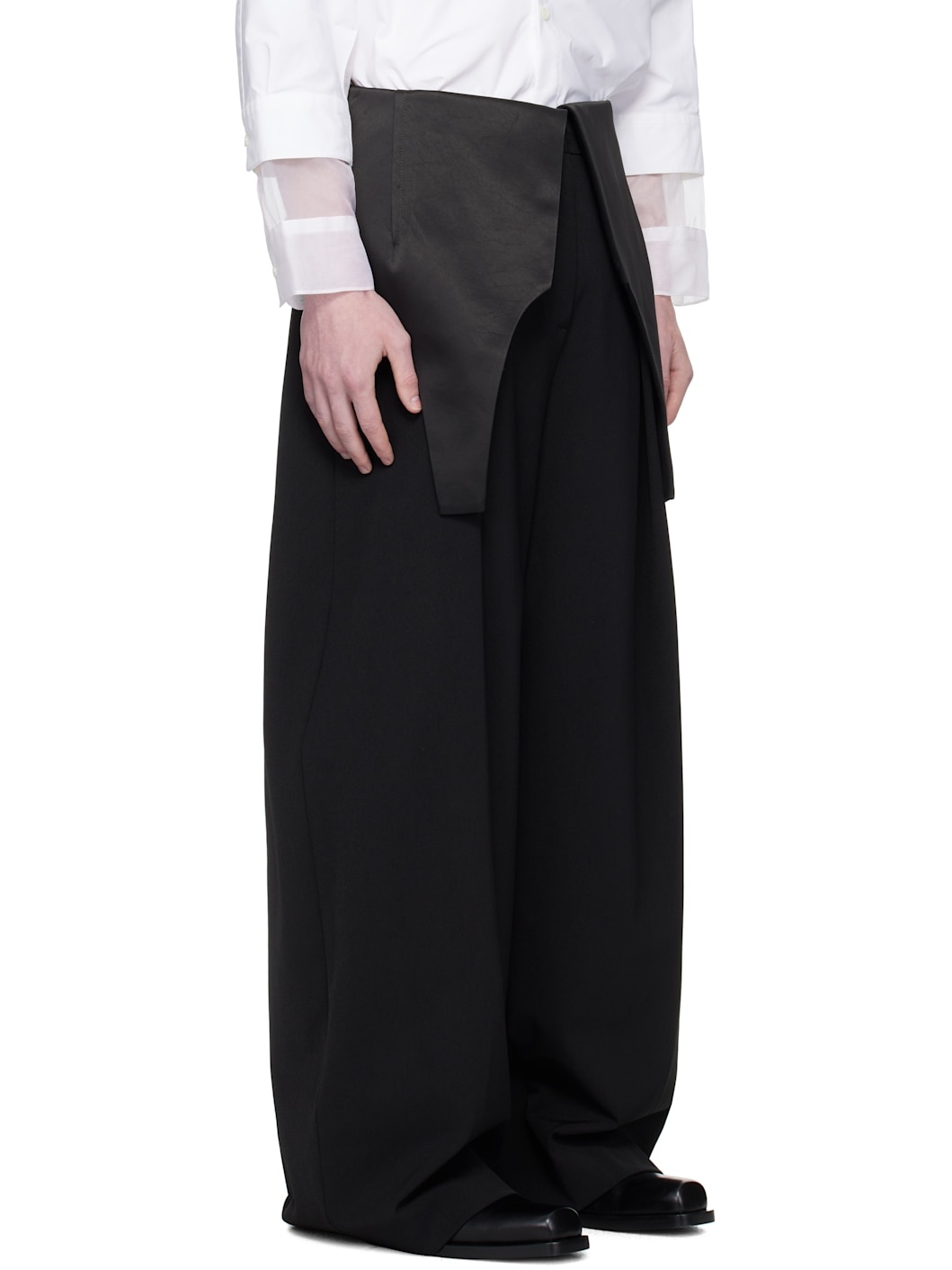Black 'The Bodysuit' Suit Trousers - 2