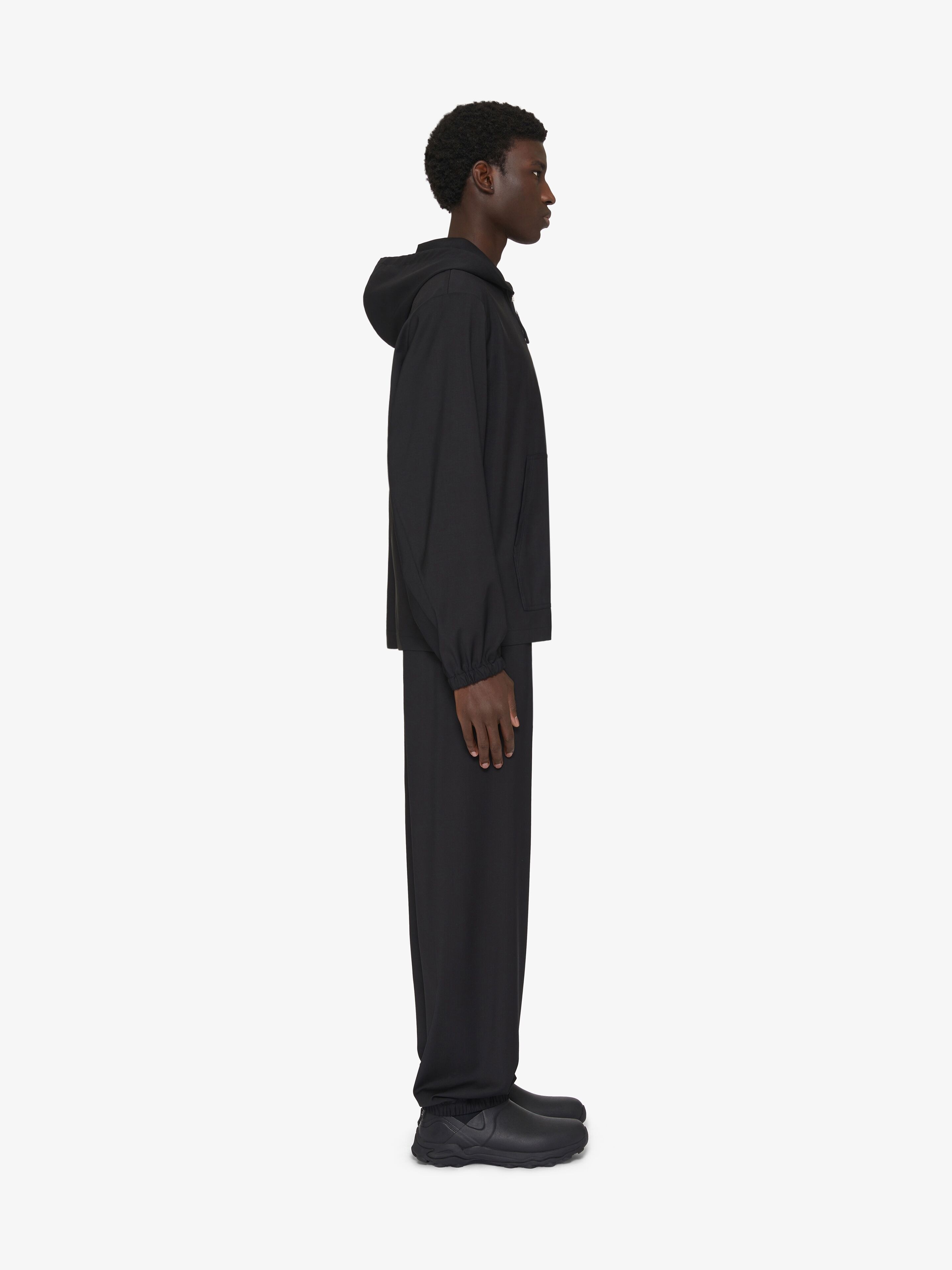 ZIPPED HOODIE IN WOOL WITH 4G DETAIL - 3