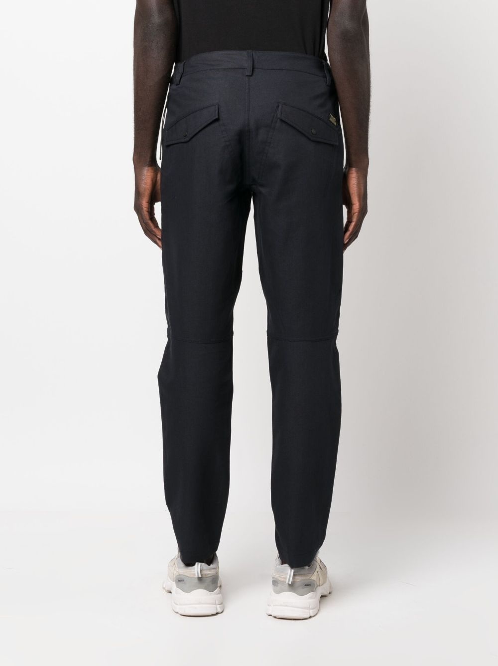 logo-patch straight-leg  trousers - 4