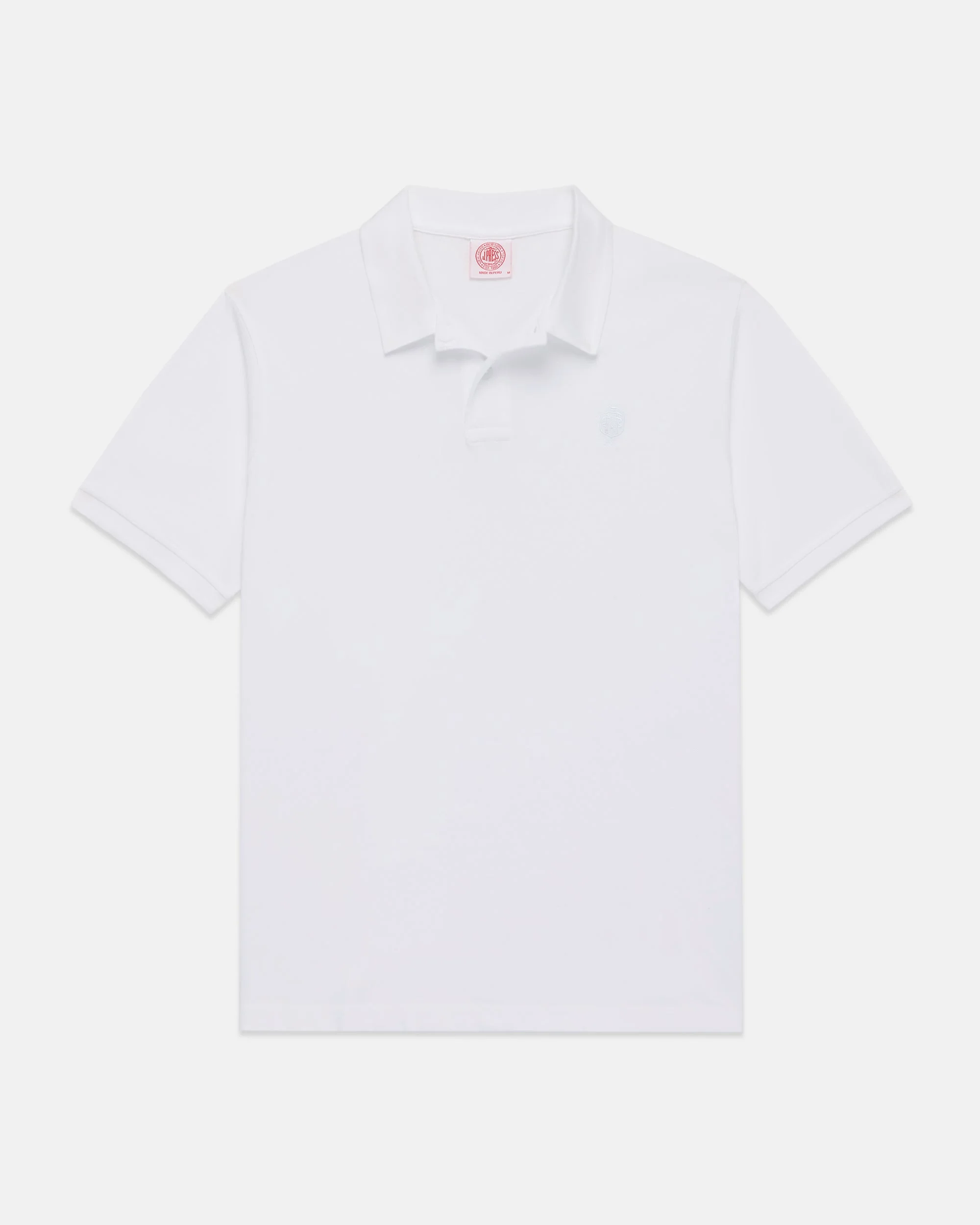J. PRESS WHITE ARCHIVAL CREST PIQUE POLO - 1